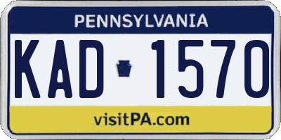 PA license plate KAD1570