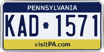 PA license plate KAD1571