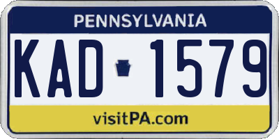 PA license plate KAD1579