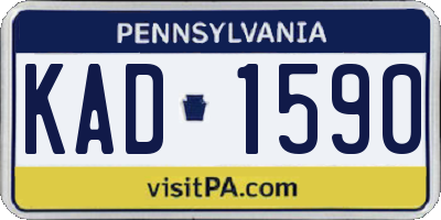 PA license plate KAD1590