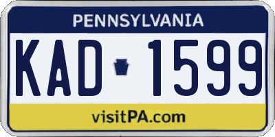 PA license plate KAD1599