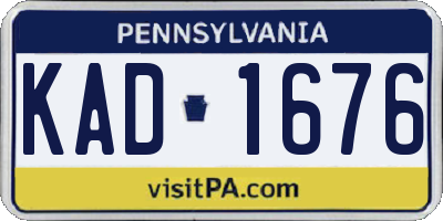 PA license plate KAD1676
