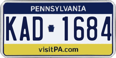 PA license plate KAD1684