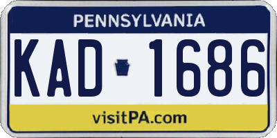 PA license plate KAD1686