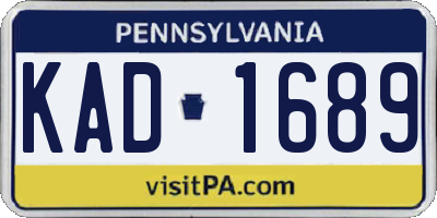 PA license plate KAD1689