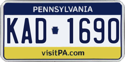 PA license plate KAD1690