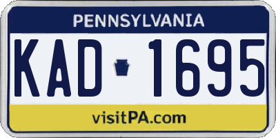 PA license plate KAD1695
