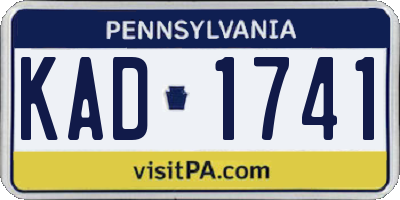 PA license plate KAD1741