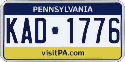 PA license plate KAD1776