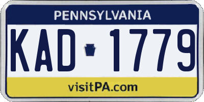 PA license plate KAD1779
