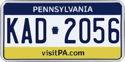 PA license plate KAD2056