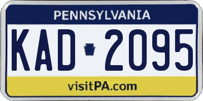 PA license plate KAD2095