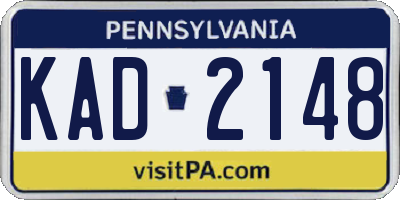 PA license plate KAD2148
