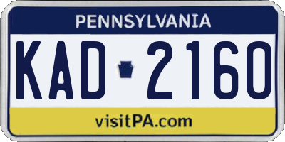 PA license plate KAD2160