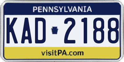 PA license plate KAD2188