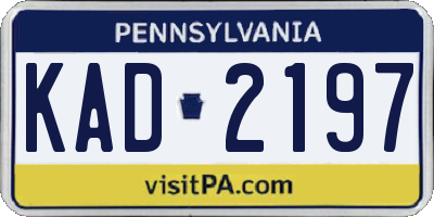 PA license plate KAD2197