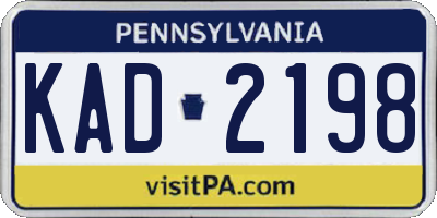 PA license plate KAD2198