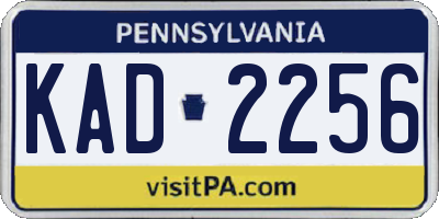 PA license plate KAD2256