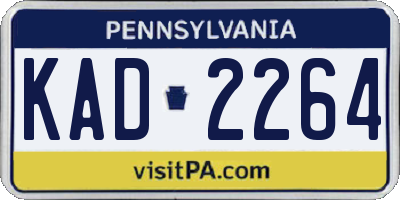 PA license plate KAD2264