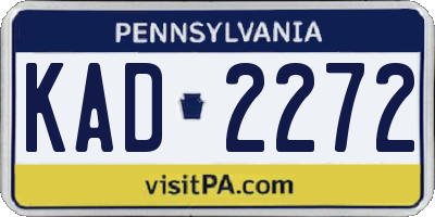 PA license plate KAD2272