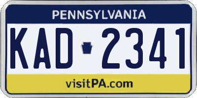 PA license plate KAD2341