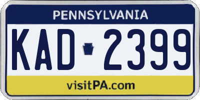 PA license plate KAD2399