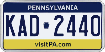PA license plate KAD2440