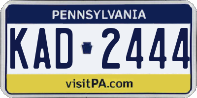 PA license plate KAD2444