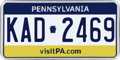 PA license plate KAD2469