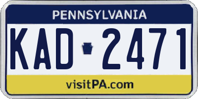 PA license plate KAD2471