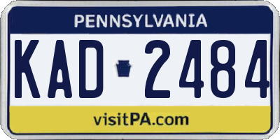 PA license plate KAD2484