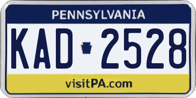 PA license plate KAD2528