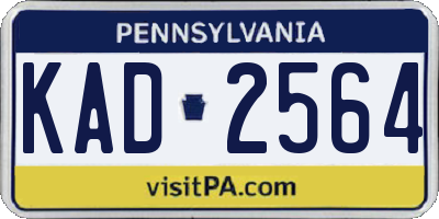 PA license plate KAD2564