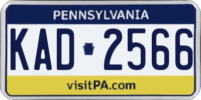 PA license plate KAD2566