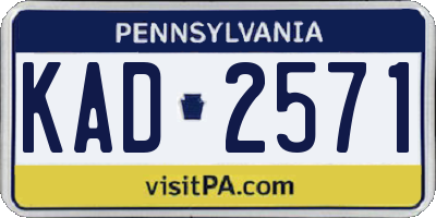 PA license plate KAD2571