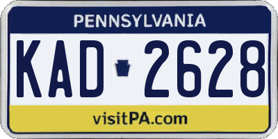 PA license plate KAD2628