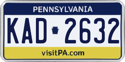 PA license plate KAD2632