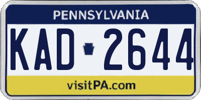 PA license plate KAD2644