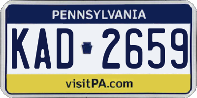 PA license plate KAD2659