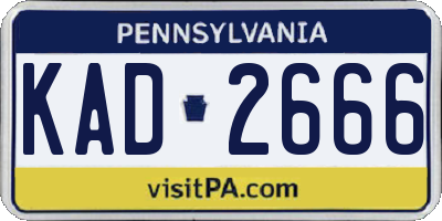 PA license plate KAD2666
