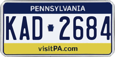 PA license plate KAD2684