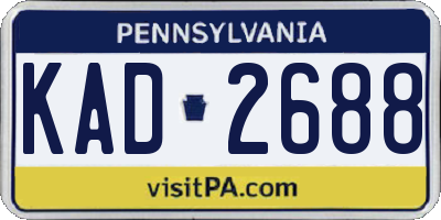 PA license plate KAD2688