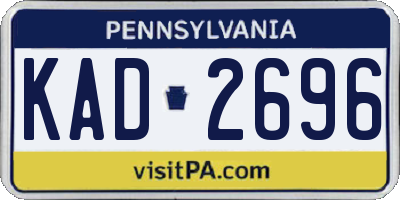 PA license plate KAD2696