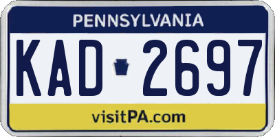 PA license plate KAD2697