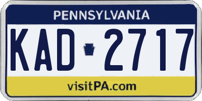 PA license plate KAD2717
