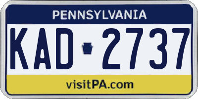 PA license plate KAD2737