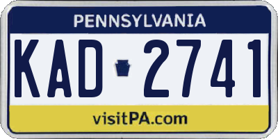 PA license plate KAD2741