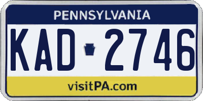 PA license plate KAD2746