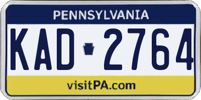 PA license plate KAD2764
