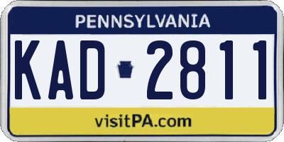 PA license plate KAD2811